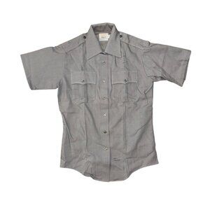 Special Duty Short Sleeve Gray Uniform Shirt Size 38 By Elbeco 65% Polyester 35%